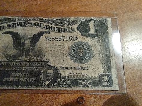 Silver Certificate Black Eagle One Dollar Rough Etsy