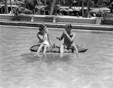 Couple Relaxing In Pool C S Photograph By H Armstrong Roberts