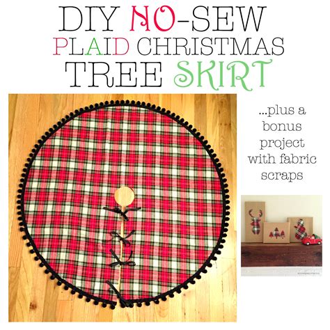 DIY NO-SEW PLAID CHRISTMAS TREE SKIRT | Sincerely Saturday