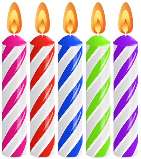 Four Candles With Different Colors Are Lined Up