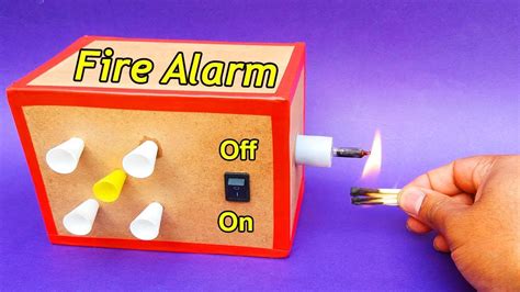 How To Make A Fire Alarm System Science Project Fire Detector Alarm System School Science