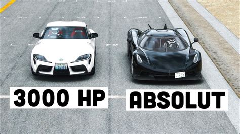 Toyota Supra A Hp Vs Koenigsegg Jesko Absolut At Special Stage