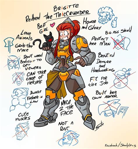 Brigitte Best Waifu Overwatch By Gunshad On Deviantart Brigitte