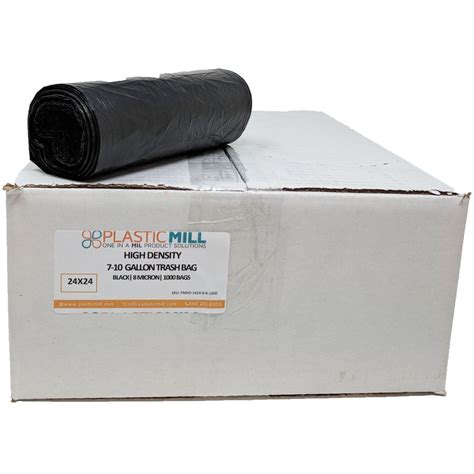 Black Garbage Bags Medium Size Strong Bin Bags 7 10 Gal Plasticmill