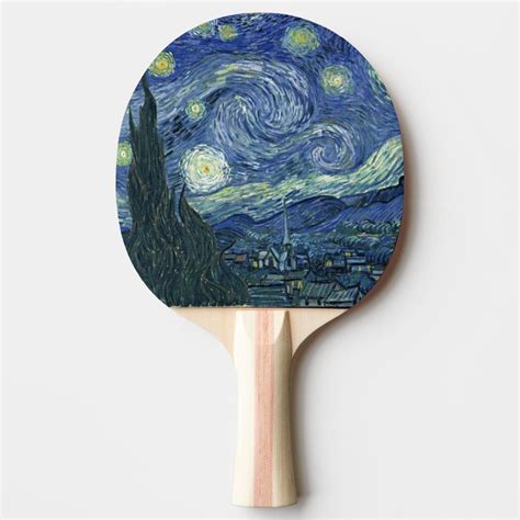 The Starry Night Vincent Van Gogh Ping Pong Paddle Zazzle In 2023