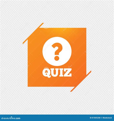 Quiz Sign Icon Questions And Answers Game Stock Vector Illustration