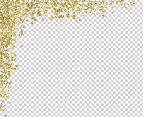 Gold Glitter On A Transparent Background With Space For Text Or Image