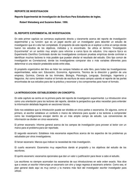 Reporte De Investigacion Metodología Información