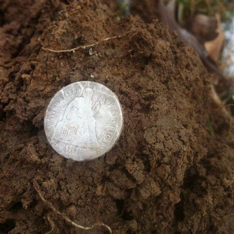 1876 Seated Dime Still In The Dirt By Metaldetecting Metaldetecting