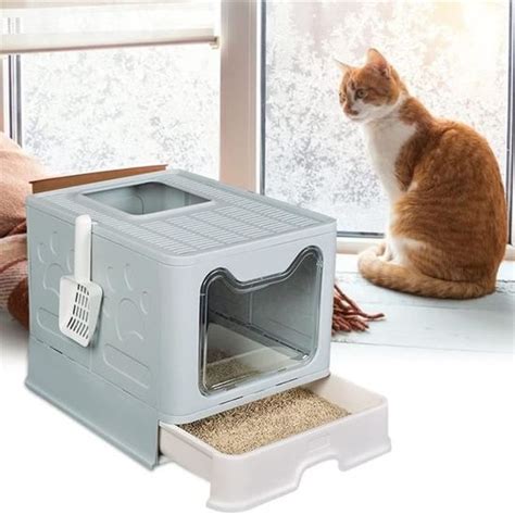 Hsturyz Bac Liti Re Chat Xxl Maison De Toilette Pour Chats Anti Odeur