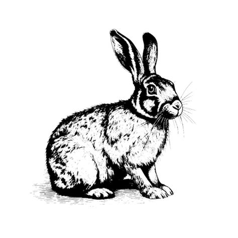 Premium Vector | Rabbit vector drawing isolated hand drawn engraved ...