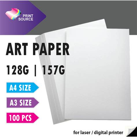 A4 A3 SRA3 ART PAPER 128G 157G 100‘s | Shopee Malaysia