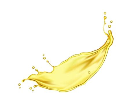 Premium Vector Liquid Yellow Beer Oil Or Juice Splash Flow