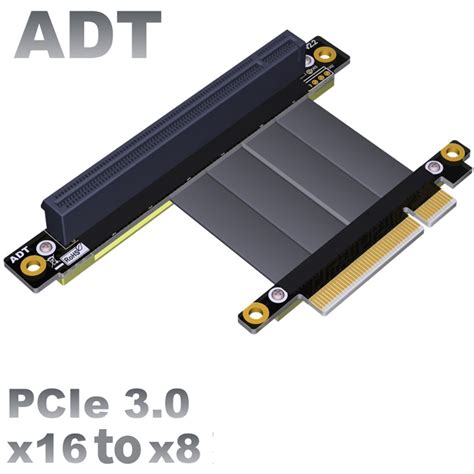 ADT Link PCI E X8 Extension Cable Adapter X16 Pcie Riser 1U2U 8x To 16x