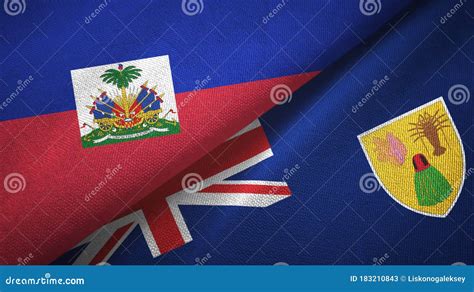 Haiti E Turcos E Ilhas Caicos Textura De Tecido T Xtil De Duas