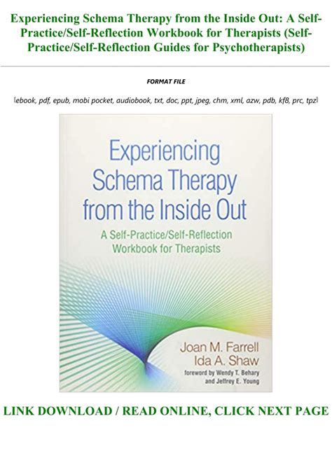 Read Book [pdf] Experiencing Schema Therapy From The Inside Out A Self Practice Self Reflection