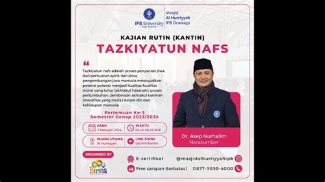 Kajian Tazkiyatun Nafs 2 Sem Genap 2023 2024 I Persiapan Menyambut