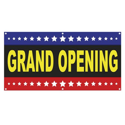 Grand Opening Banner 13 Oz Heavy Duty Vinyl Grand Opening Sign For