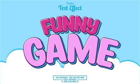 Premium Vector Funny Game Modern Editable Text Effect Design