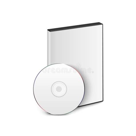 Vector D Cd Blanco En Blanco Realista Dvd Con Caja De Car Tula Caja