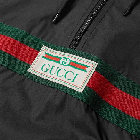 Gucci Grg Stripe Vintage Smock Windbreaker Black End Us