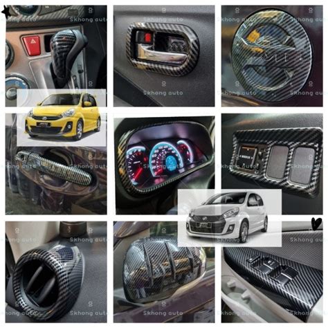 Perodua Myvi Lagi Best Icon Accessories Carbon Fiber Exterior