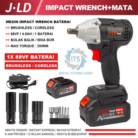 Jual Promo Cordless Impact Wrench Jld S Nm Batre V Mesin Buka