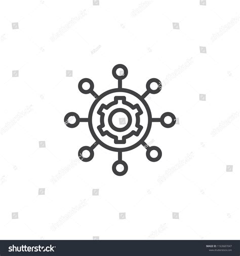 Project Management Outline Icon Linear Style Stock Vector (Royalty Free ...