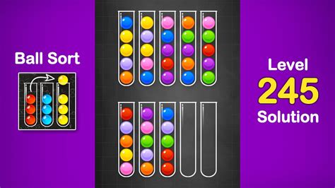 Ball Sort Puzzle Solution Level 245 YouTube