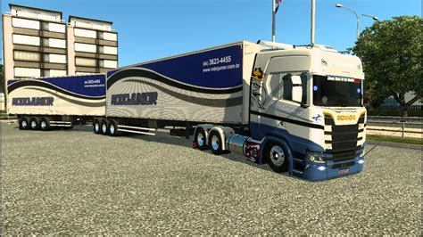 ETS2 Conjunto SCANIA S NEXTGEN Baús Carga Seca no BitreTrem 9eixo