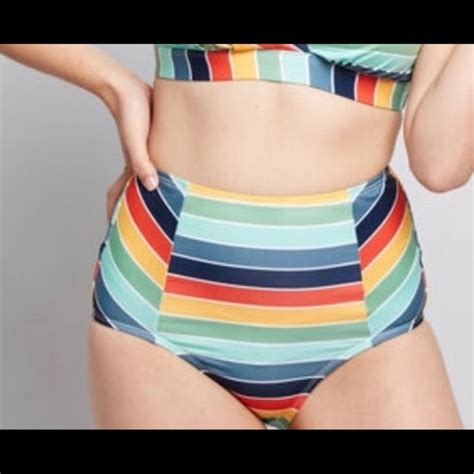 Modcloth Swim Modcloth The Madison Rainbow Bikini Bottoms Poshmark