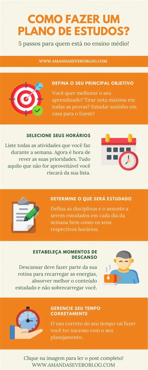 Como fazer um Plano de Estudos para o Ensino Médio 5 passos simples