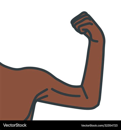 Weak Male Arms With Flexed Biceps Muscles Stock Vector Image Art Alamy