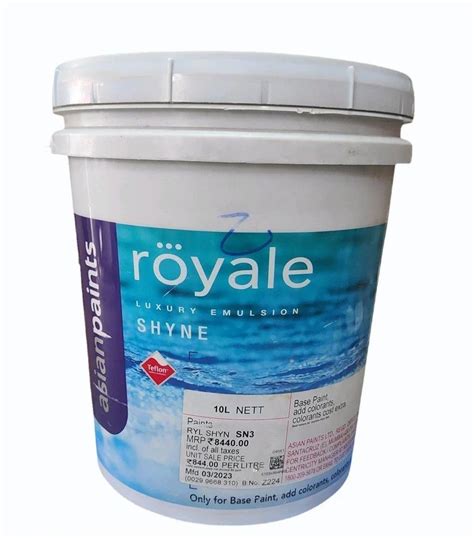 Asian Paints Royale Shyne Interior Emulsion Paint 10 Ltr At Rs 8150