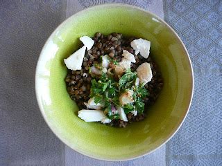 Petits Cahiers En Cuisine Salade De Lentilles Au Chavignol