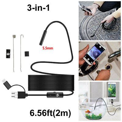 NOUVEAU 2 M USB Portable endoscope HD Caméra 5 5 mm DEL d inspection