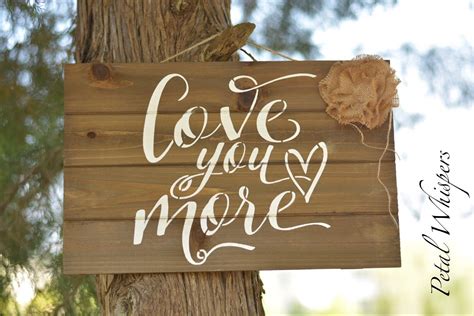 Wood Love Sign Rustic Wood Love You More Sign Rustic Home