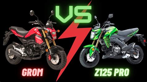 Grom Vs Z125 Pro Featherweight Motorcycle Showdown YouTube