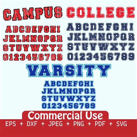 Varsity Font Svg Varsity Letters Block Font Svg Font For Cricut College