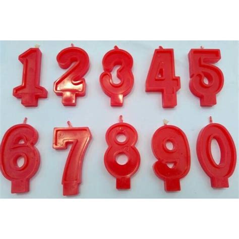 Jual Lilin Ulang Tahun Angka Merah Lilin Tart Ultah Shopee Indonesia