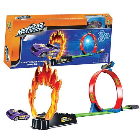 Pista Carrinho Looping Fire Radical Lançador Tipo Hotwheels Art Brink