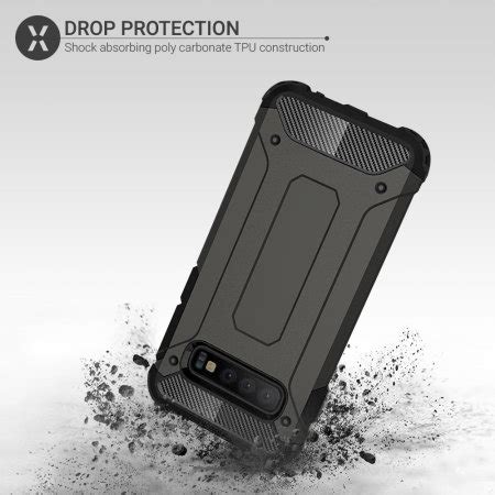 Olixar Delta Armour Protective Samsung Galaxy S10 Case Gunmetal