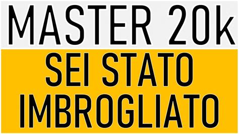 MASTER E CERTIFICATI VARI Solo Soldi BUTTATI YouTube