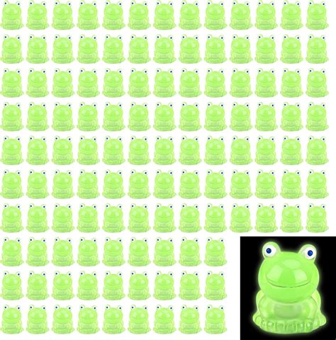 Amazon HAKFOO 120 Pcs Luminous Mini Frogs Figurines Resin Tiny