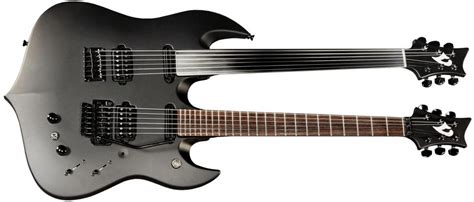 Guitare électrique double manche Vigier Ron Thal Double B Foot black