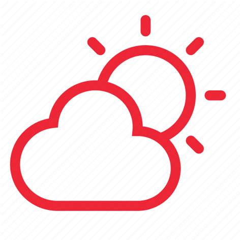 Cloud Forecast Outline Sun Weather Icon Download On Iconfinder