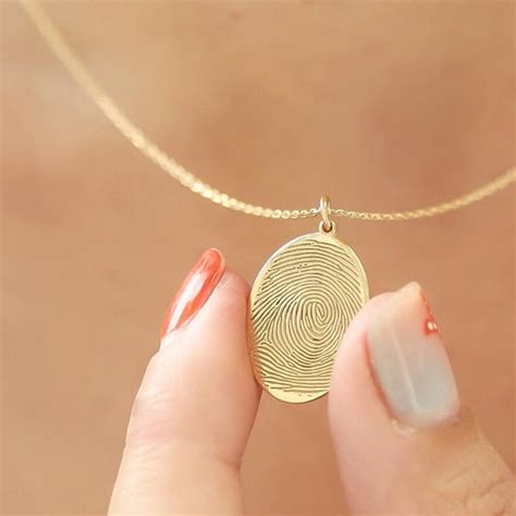 Fingerprint Memorial Jewelry Etsy