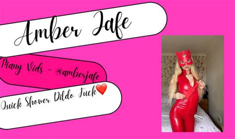 Amberjafe Quick Shower Dildo Fuck ManyVids