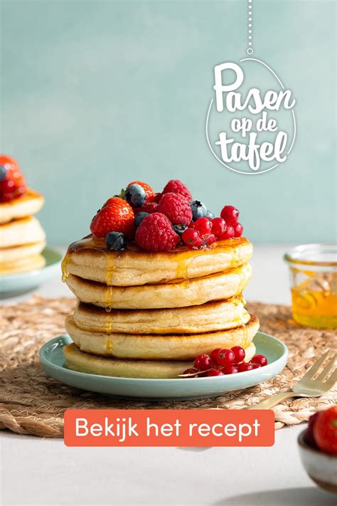 Recept American Pancakes Met Rood Fruit En Honing Artofit