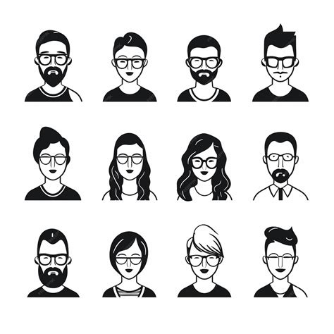 A Default user portrait vector illustration flat vector designs set ...